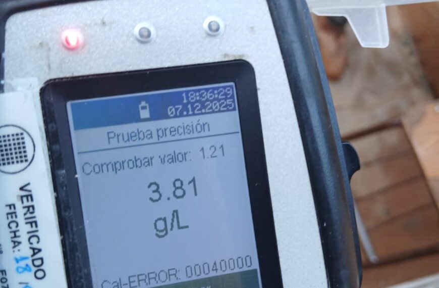 Alcoholímetro al límite: terminó detenido tras dar 3,81 g/l, armar disturbios y atacar a los policías