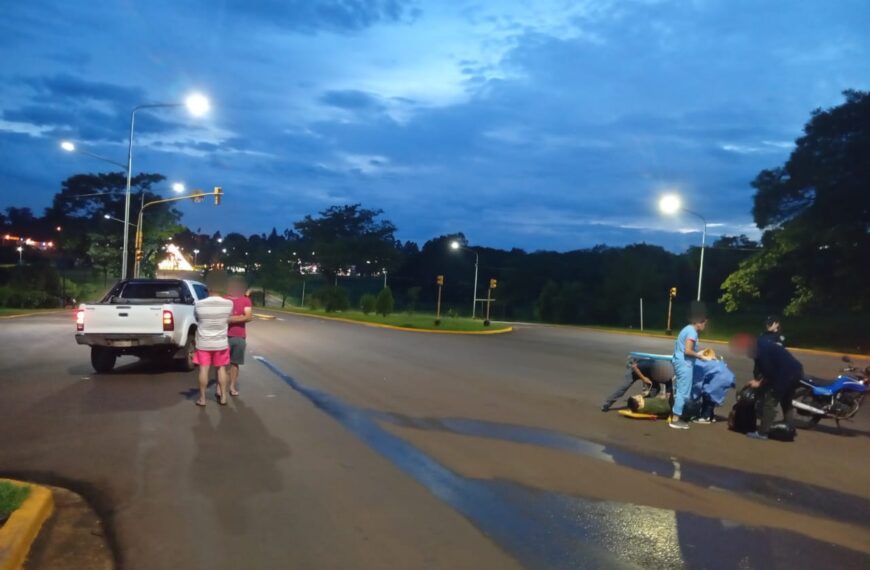Alem: 2 lesionados en un siniestro vial sobre la Ruta Provincial N.º 4