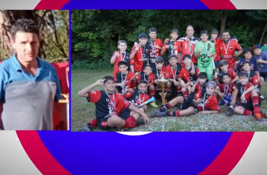 “Es fruto de un buen trabajo que tienen en la semana con el Pro”, señaló el Presidente del Club 25 de Mayo sobre el título en el Infanto Juvenil de Fútbol Eldorado