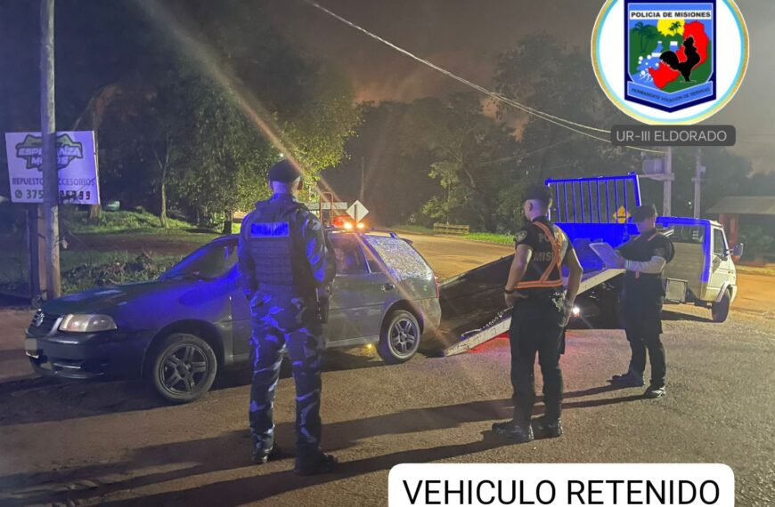 Amplio operativo de prevención nocturno en Eldorado: controles viales resultaron en 5 detenciones por alcoholemia positiva