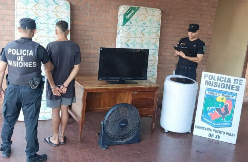 Arrestaron a “Puro” por un robo en una vivienda de Puerto Piray