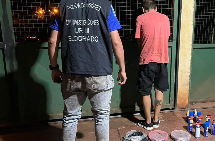 Seguidilla de operativos policiales dejó detenidos y elementos recuperados: Uno de los hechos ocurrió en Eldorado