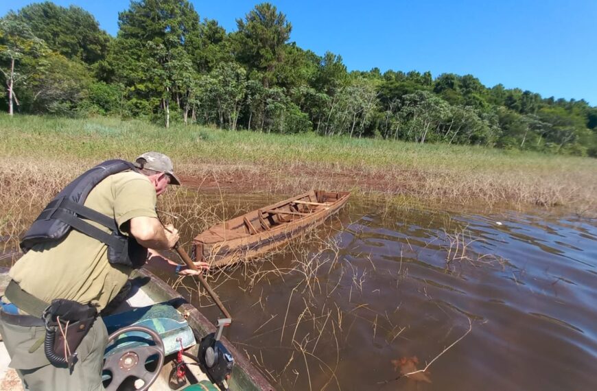 Recorrida de control en el Lago Urugua-í para prevenir ilícitos ambientales