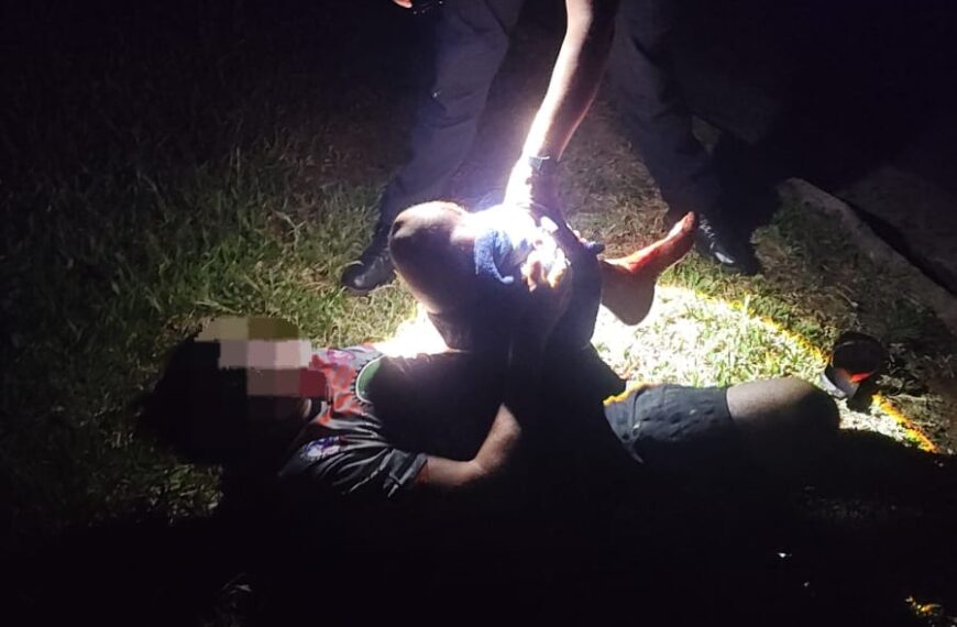 Intentó atacar el negocio de su ex y terminó herido por sus propios destrozos