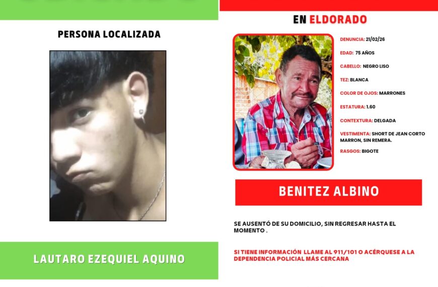 Eldorado: Localizaron a una de las personas buscadas, pero desapareció otra