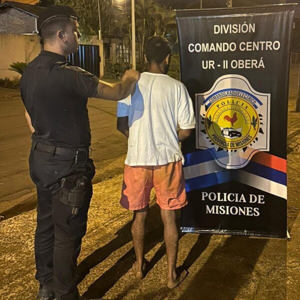 Detuvieron a un hombre tras agredir a su propio hermano en Oberá