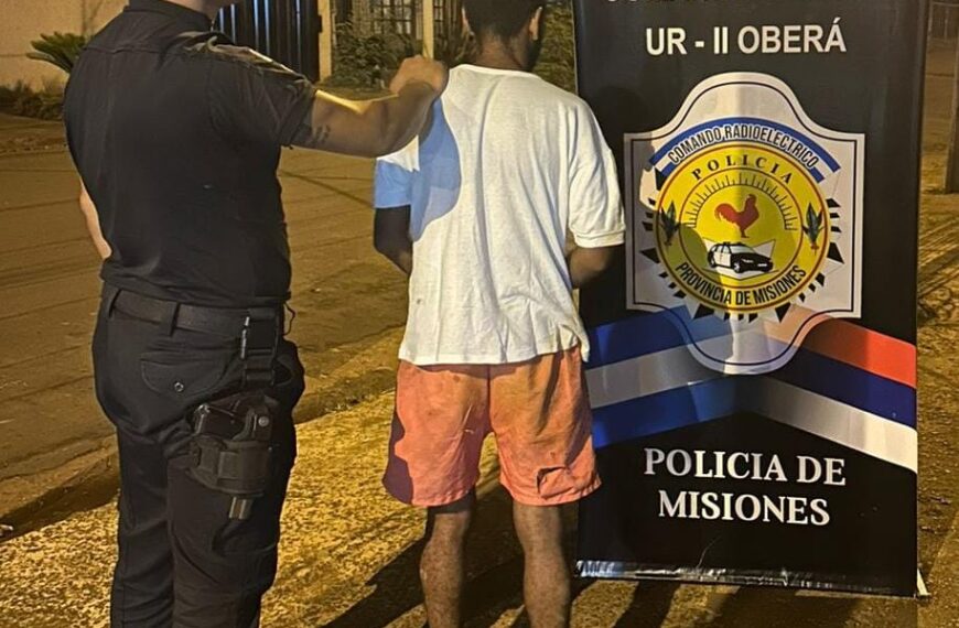 Detuvieron a un hombre tras agredir a su propio hermano en Oberá