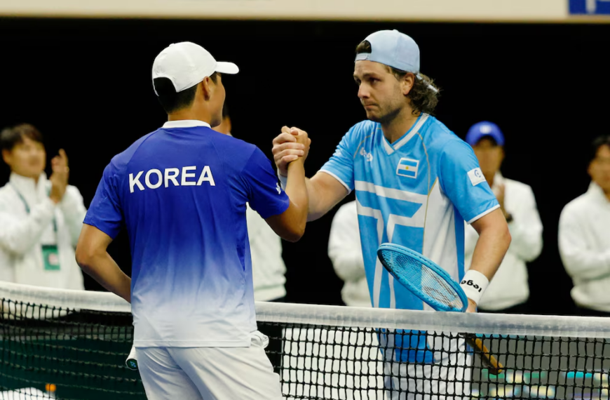 Argentina repartió puntos con Corea del Sur por la Copa Davis y la serie se definirá el domingo