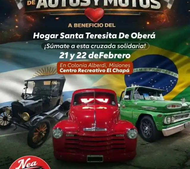 “Gran Encuentro Solidario de Autos y Motos” en Colonia Alberdi