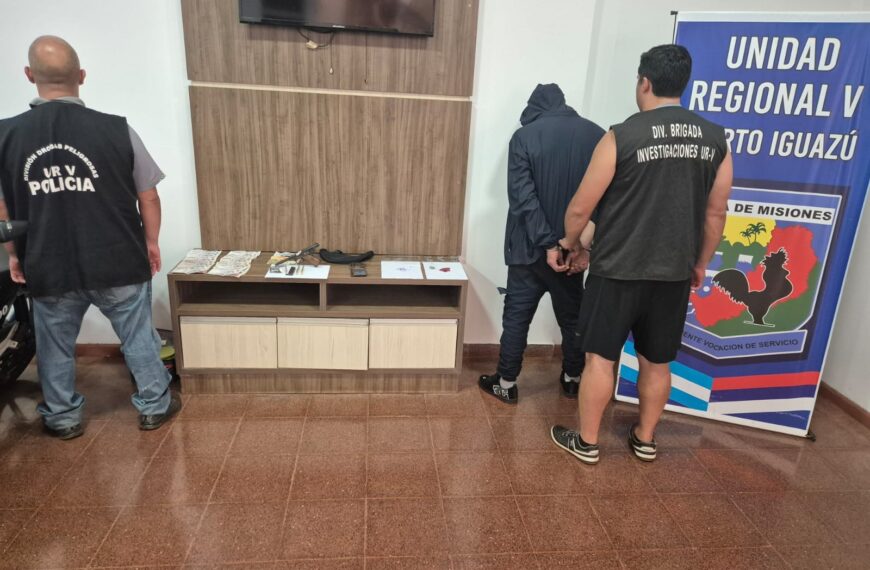 Cayó por dos robos millonarios en Iguazú: Lo atraparon armado y con droga lista para la venta