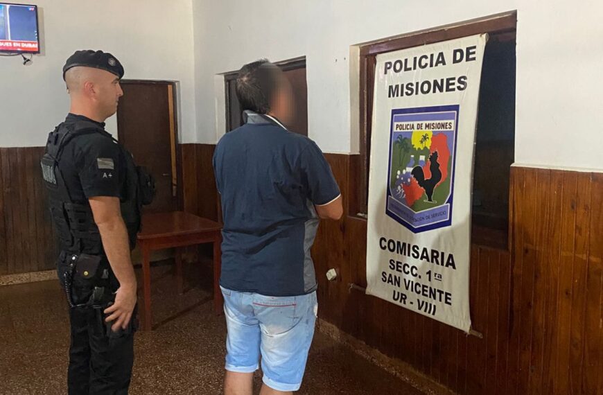Amenazó a su vecino con un puñal y terminó detenido en San Vicente
