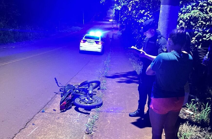 En minutos la Policía desplegó un cerrojo y atrapó a un motochorro acusado de robos en Eldorado