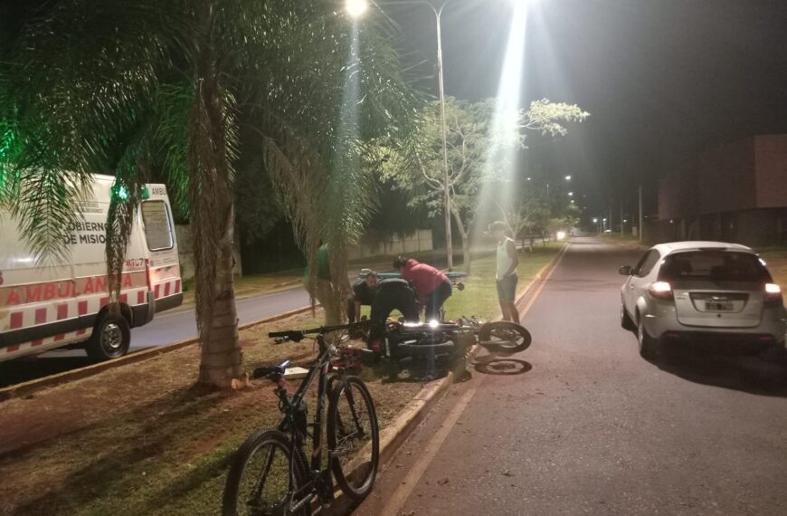 Posadas: Dos motociclistas lesionadas en sendos incidentes viales